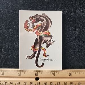 Ed Hardy Panther and Snake Flash Temporary Tattoo